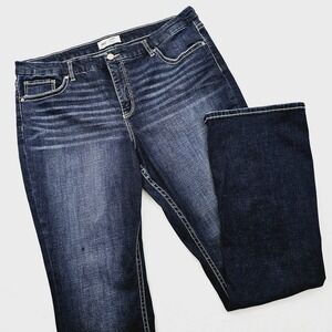 BKE Jeans Women 36W 35.5L Gabby Boot Cut Curvy Fit High Rise Western Buckle